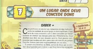 Lição 7 - Um lugar onde Deus concede dons - SLIDES E VIDEOAULAS