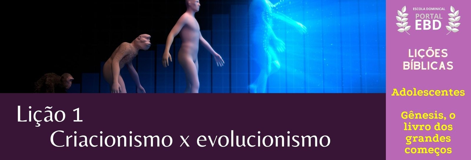 Lição 1 -  Criacionismo x evolucionismo - SLIDES E VIDEOAULAS 